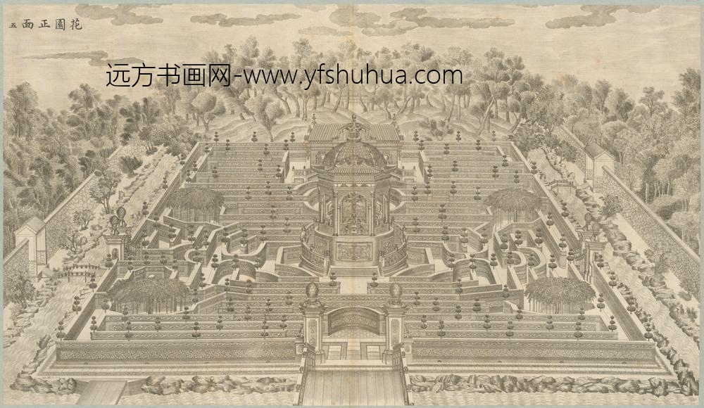 清-印版西式园庭水法图册-