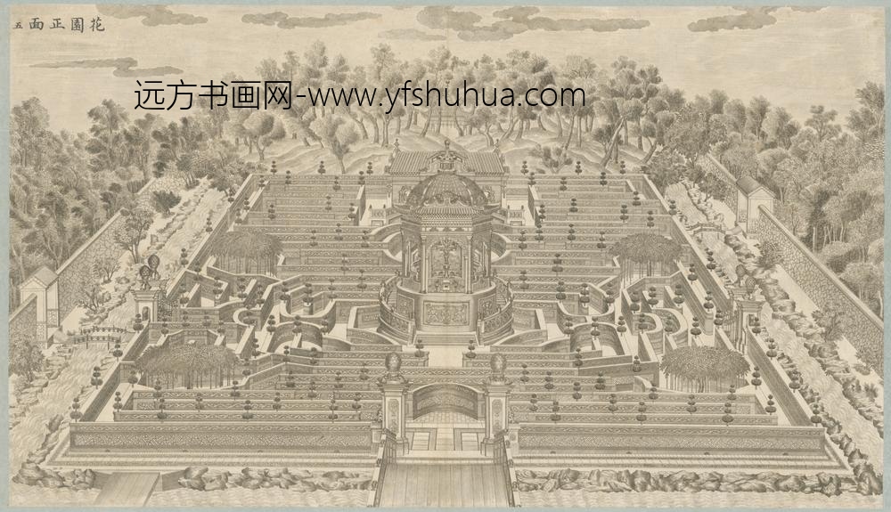 清-印版西式园庭水法图册-