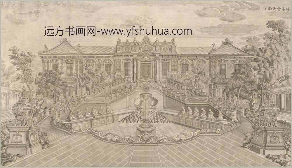 清-印版西式园庭水法图册-