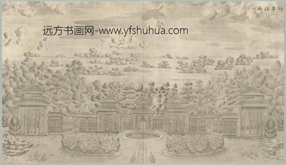 清-印版西式园庭水法图册-