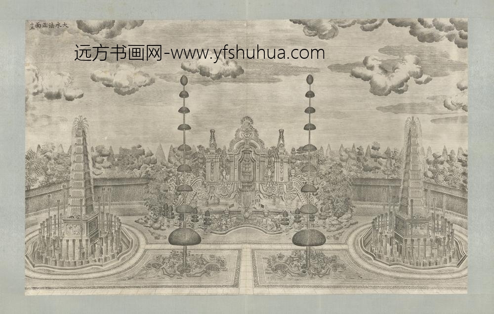 清-印版西式园庭水法图册-