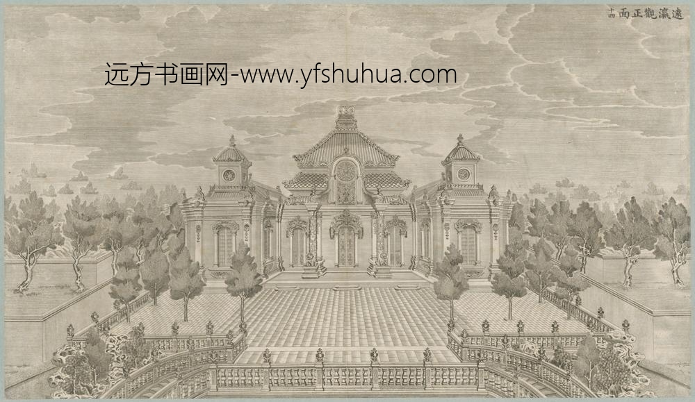 清-印版西式园庭水法图册-