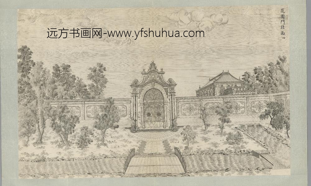 清-印版西式园庭水法图册-