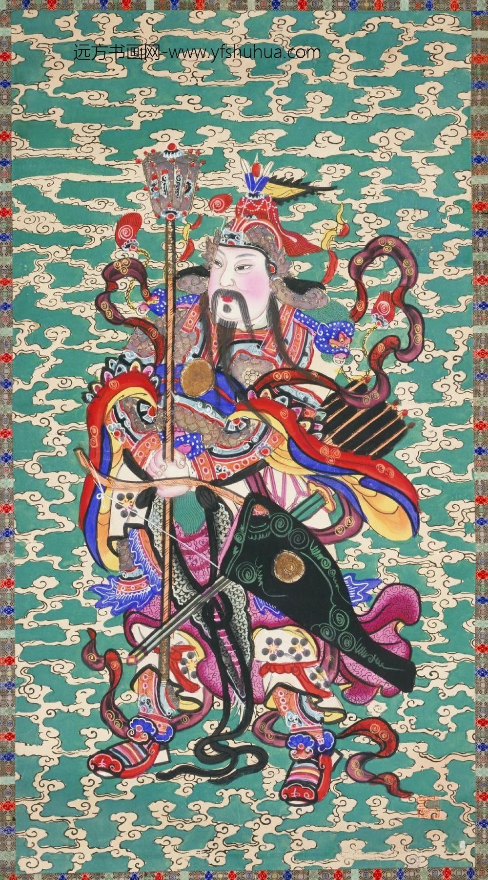 清-印版金瓜武门神码