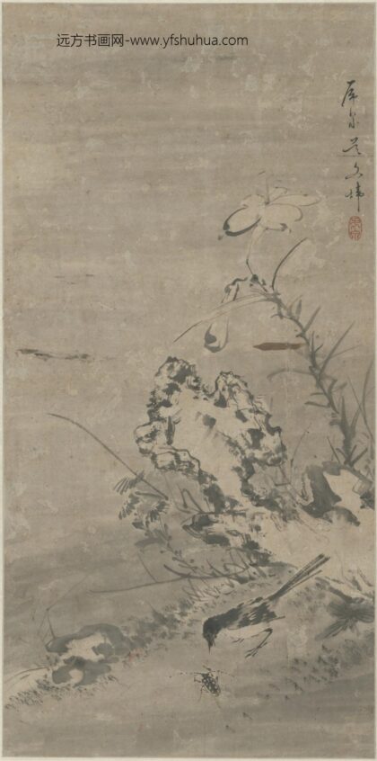 清 吴炜花鸟草虫图轴.jpg