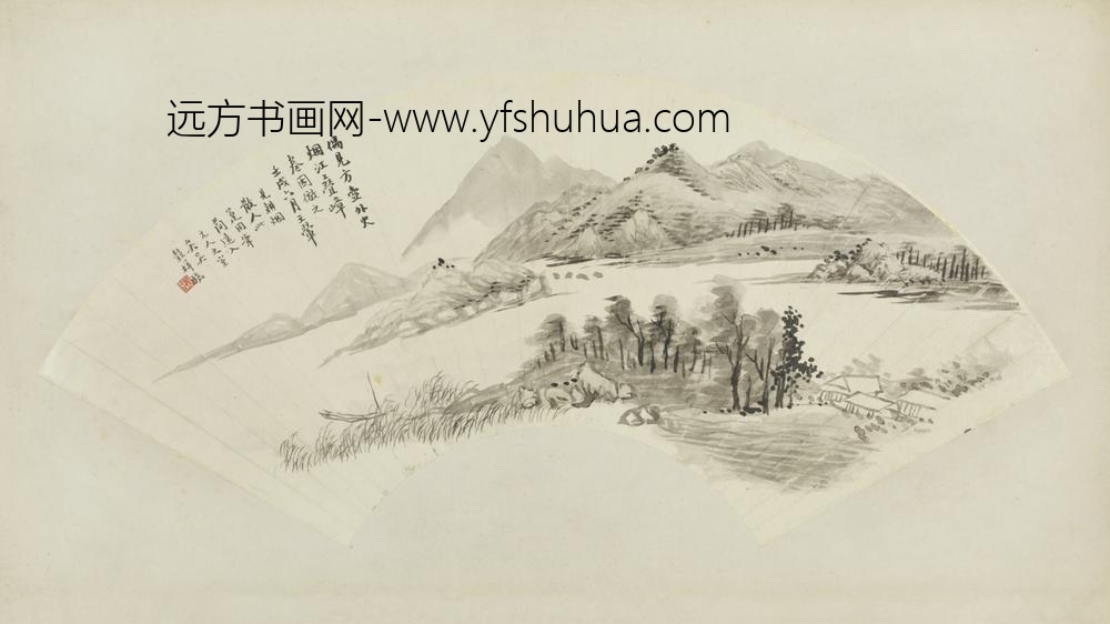 清-吴穀祥烟江叠嶂扇面