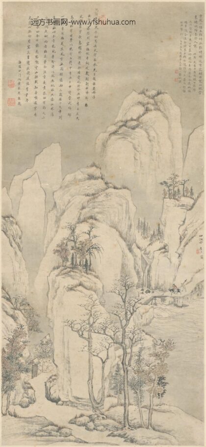 清 李左民雪景山水镜心.jpg