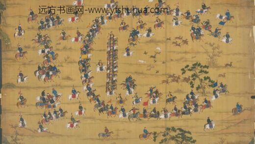 清 清人行围图贴落.jpg