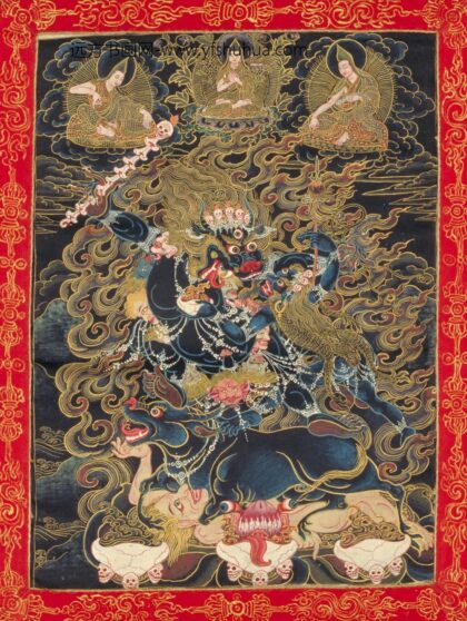 清 清人阳体狱帝主像轴.jpg
