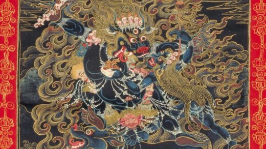 清 清人阳体狱帝主像轴.jpg
