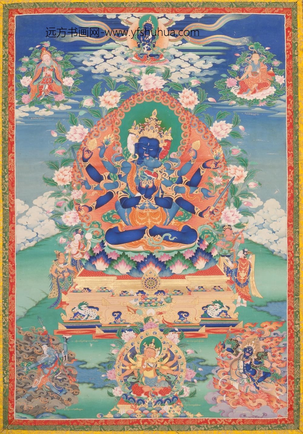 清-清人阳体袐密佛像轴