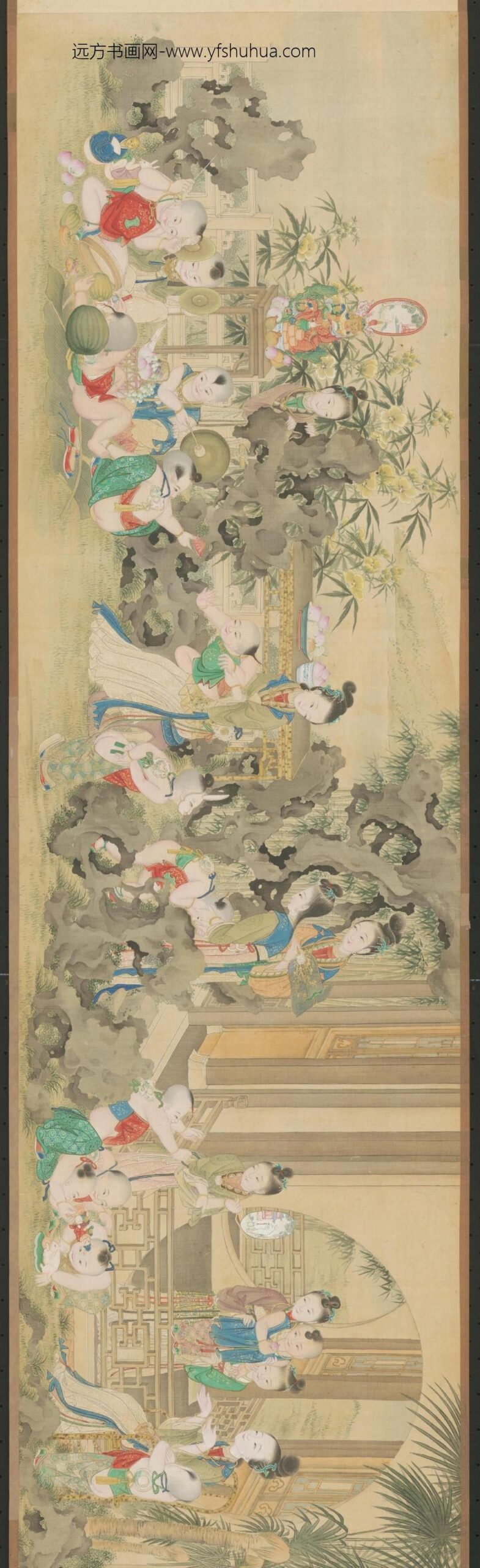 清人中秋佳瑞图卷_