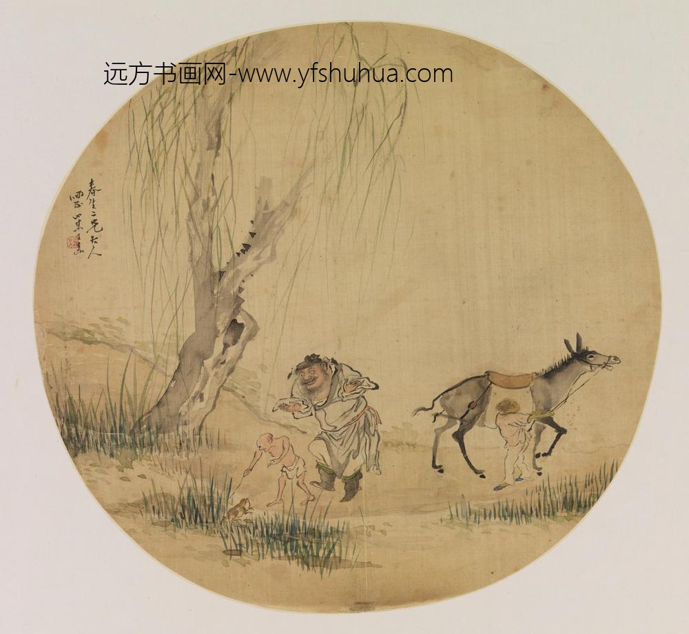 王素_钟馗捕蛙图
