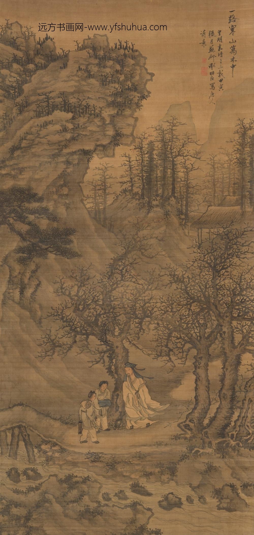 谢时臣_万木寒山图