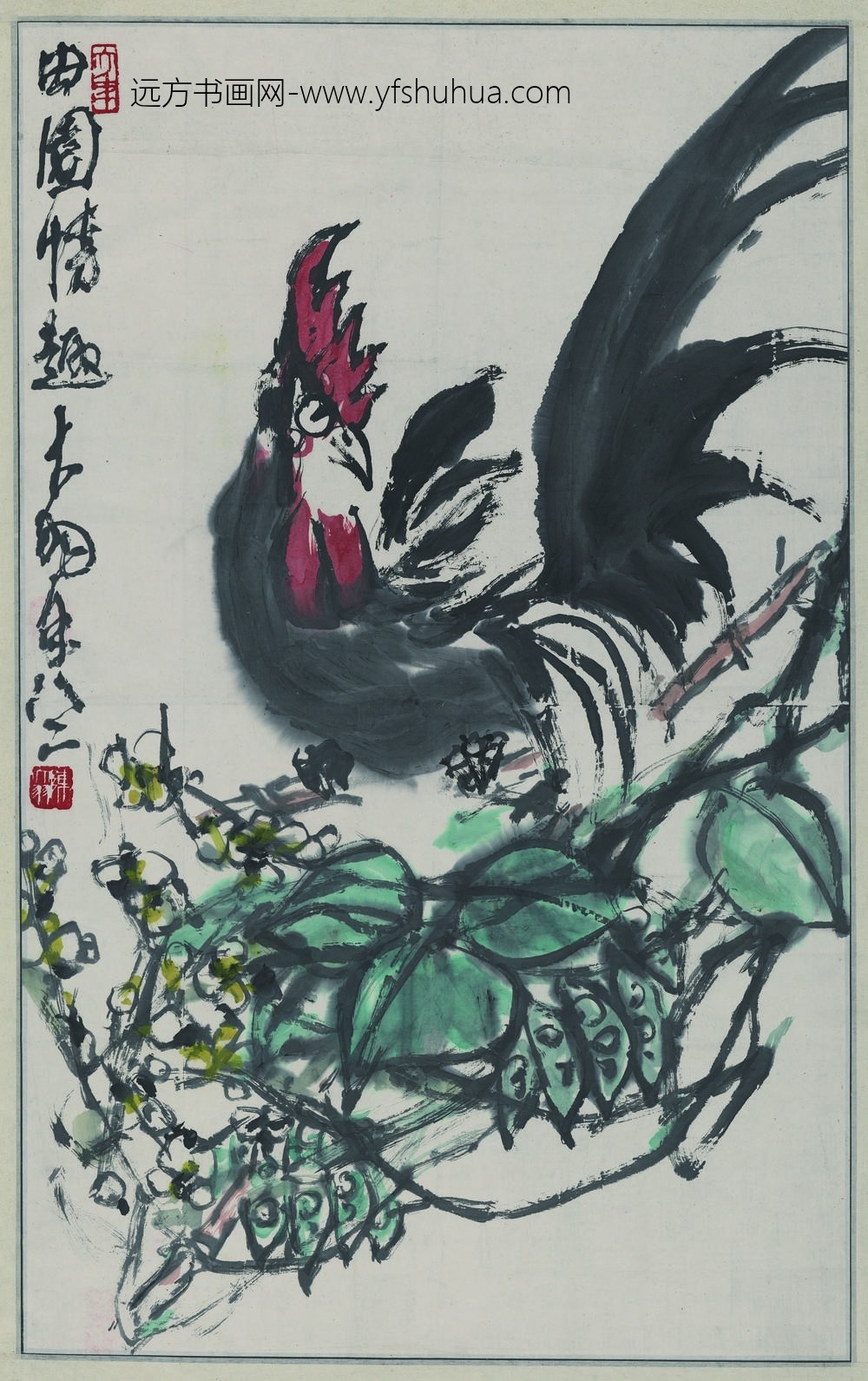 陈大羽_雄鸡图轴-