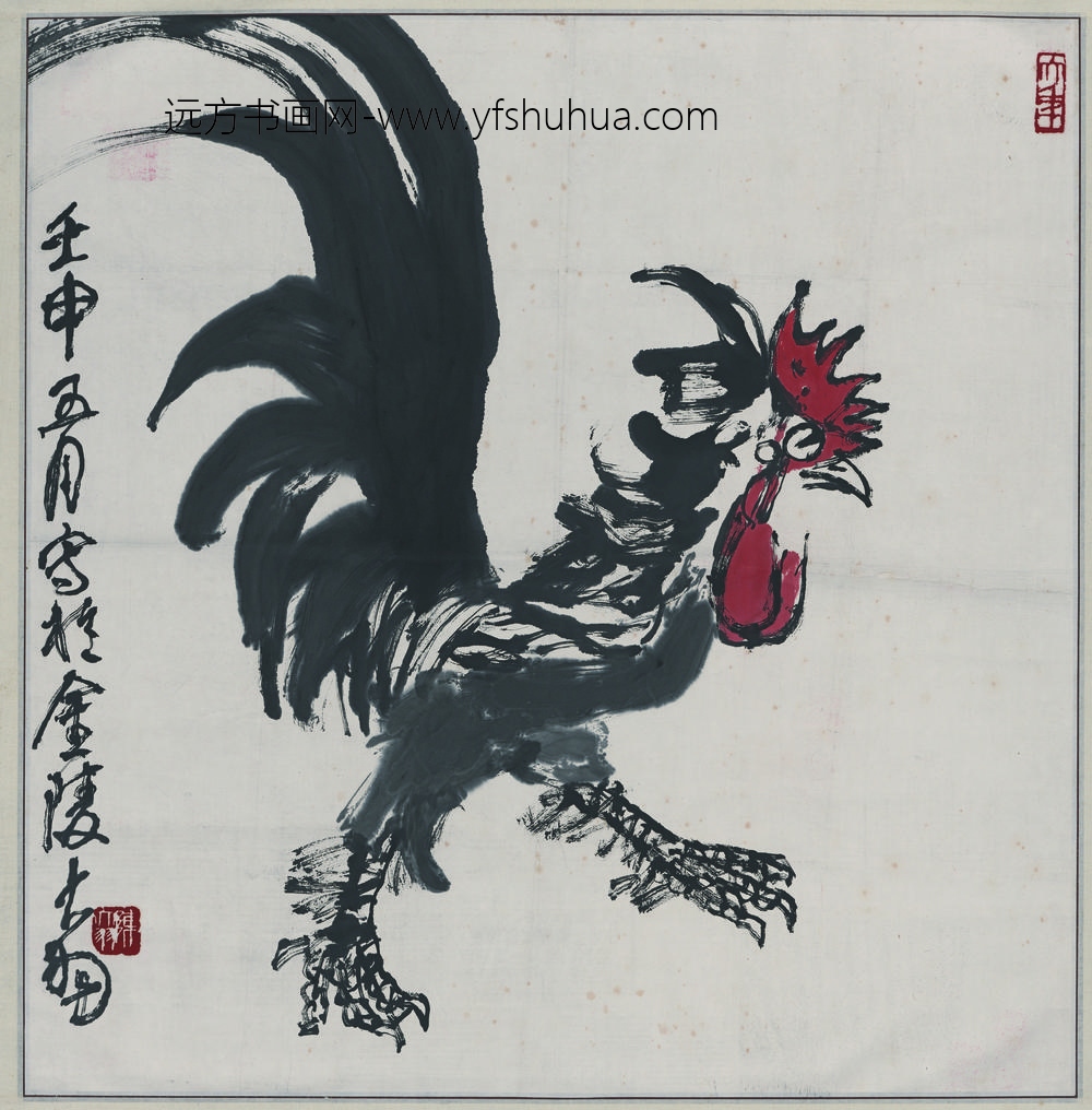 陈大羽_雄鸡图轴-
