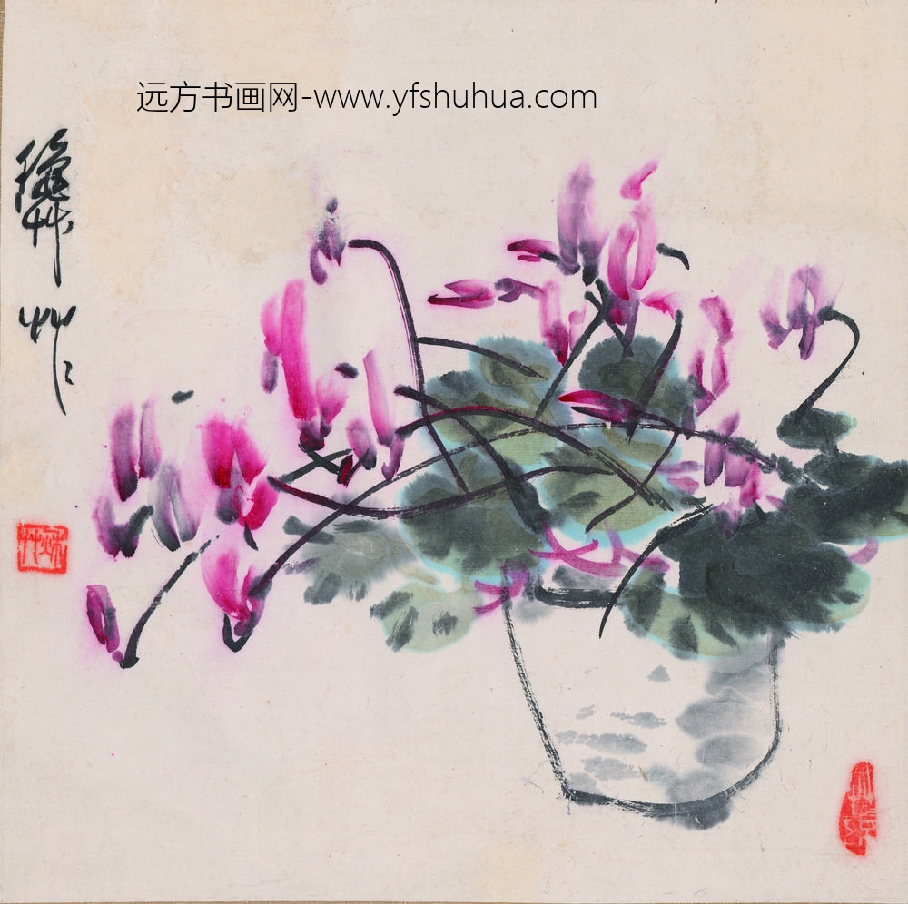陈秋草_兔子花图