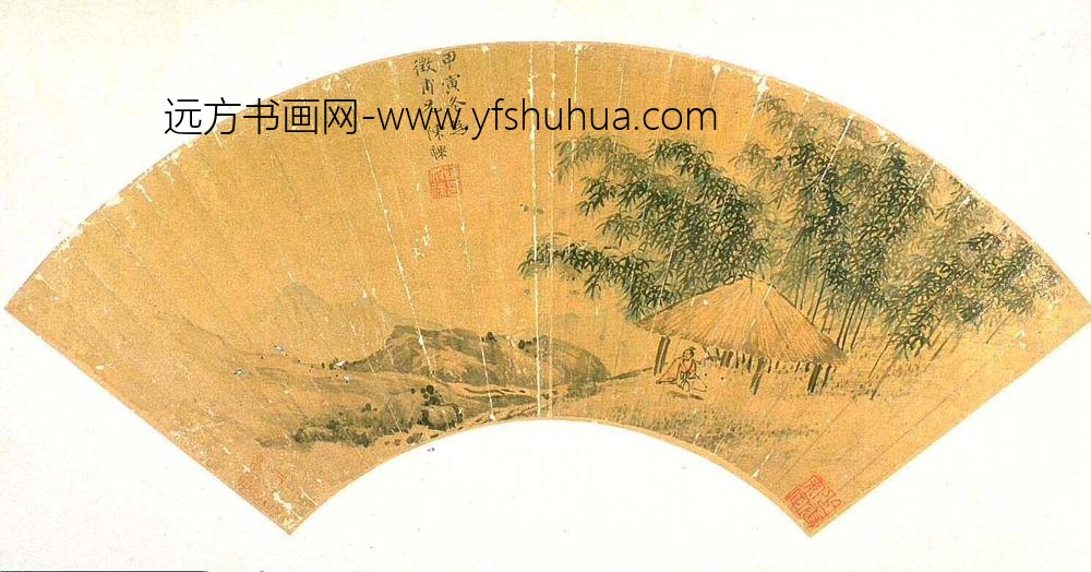 陈裸_竹溪亭榭文人图