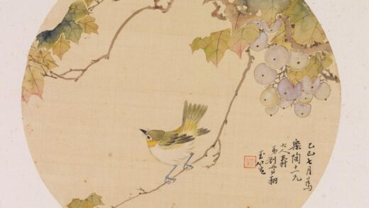 高翔 葡萄栖禽（麻雀）图.jpg