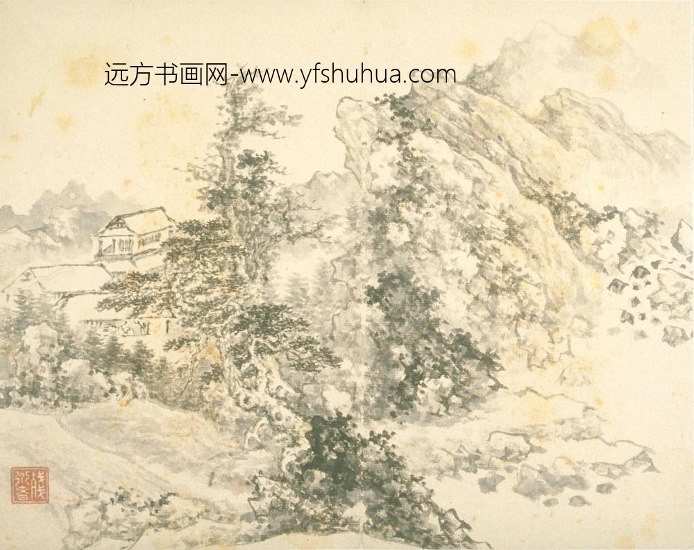 髡残_山水册 ()