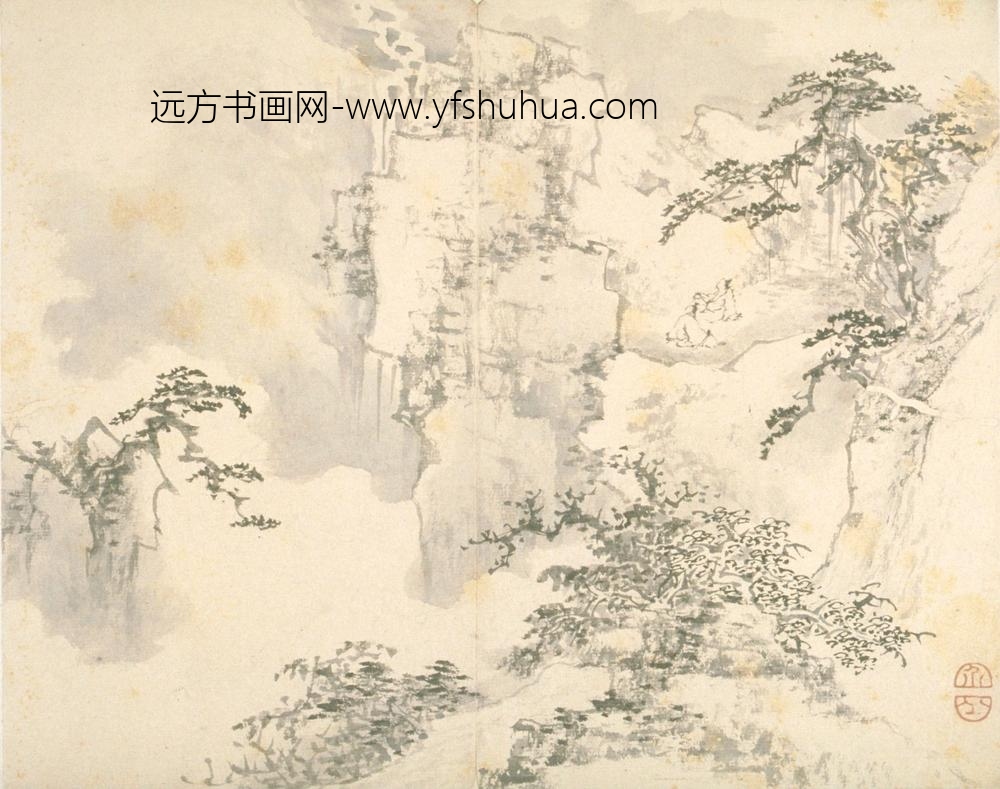 髡残_山水册 ()