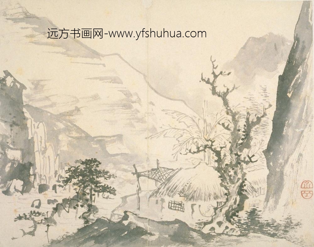 髡残_山水册 ()