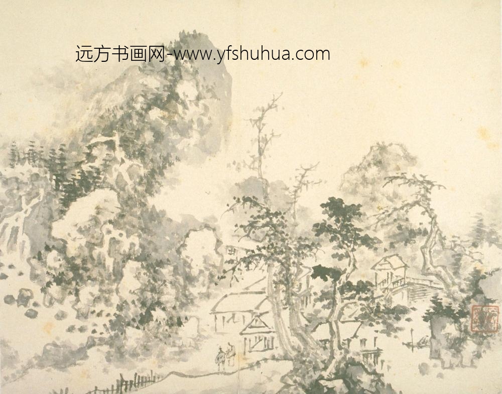 髡残_山水册 ()