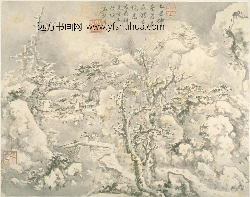 髡残_山水册 ()