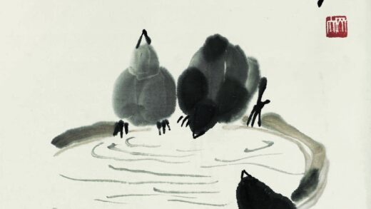 齐白石 三只雏鸡水盆.jpg