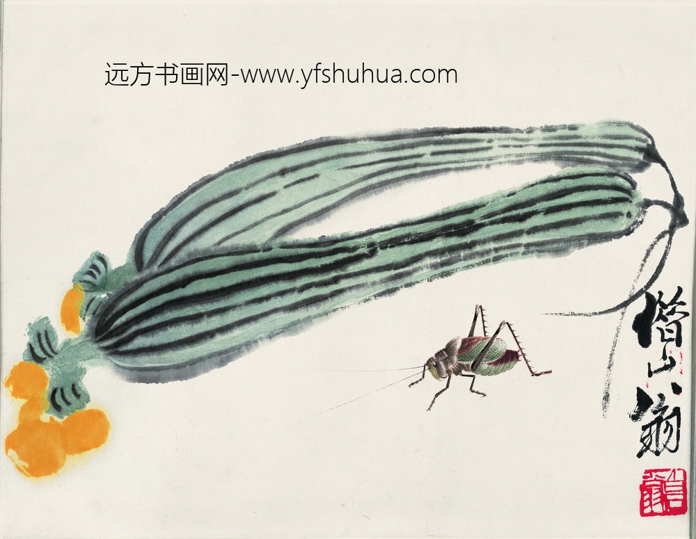 齐白石_丝瓜蝈蝈