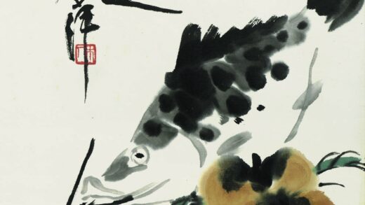 齐白石 事事如意（鳜鱼柿子图）.jpg