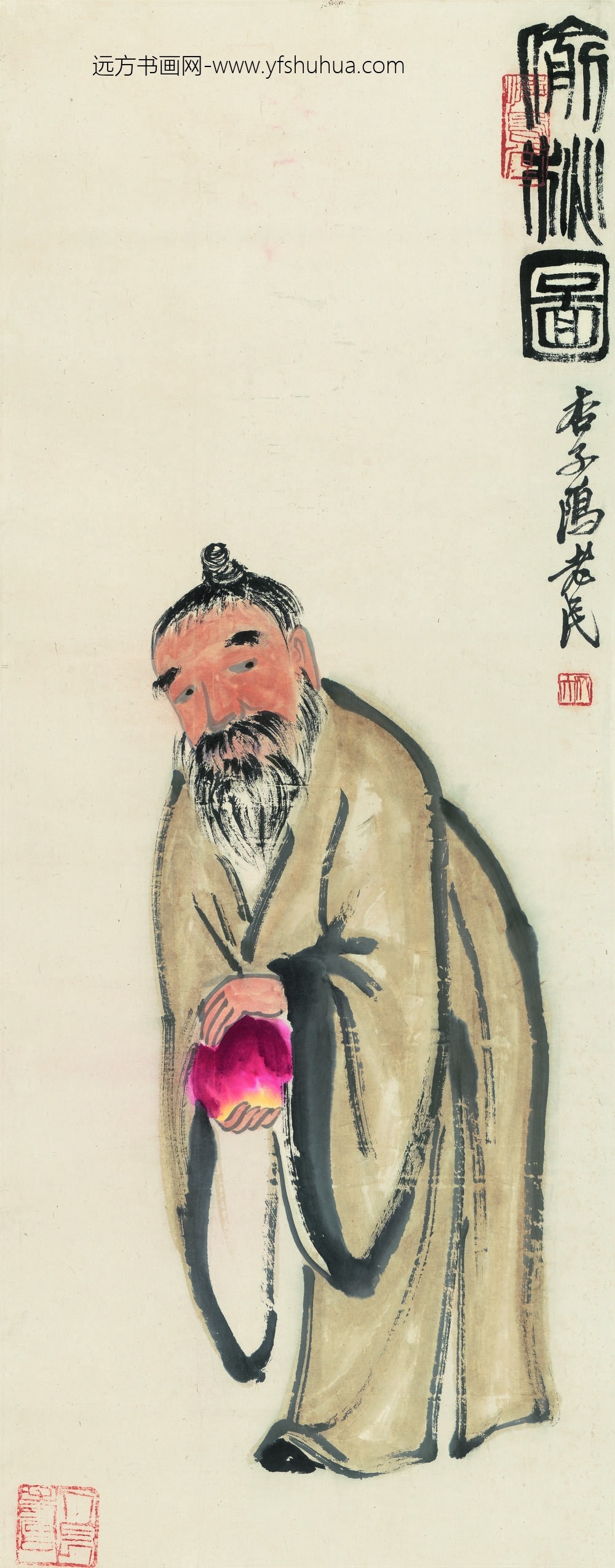 齐白石_偷桃图