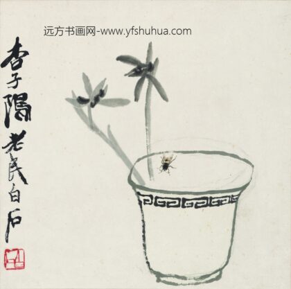 齐白石 兰草蜜蜂图.jpg
