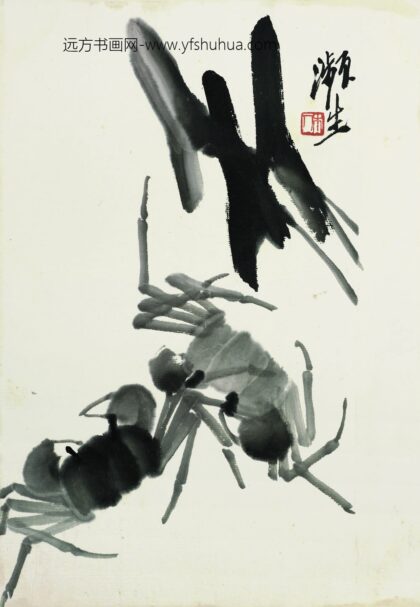 齐白石 双蟹墨荷.jpg
