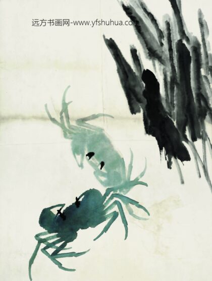 齐白石 双蟹菖蒲图.jpg