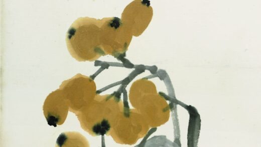 齐白石 叶隐闻声 花卉工笔草虫册 枇杷蜻蜓.jpg