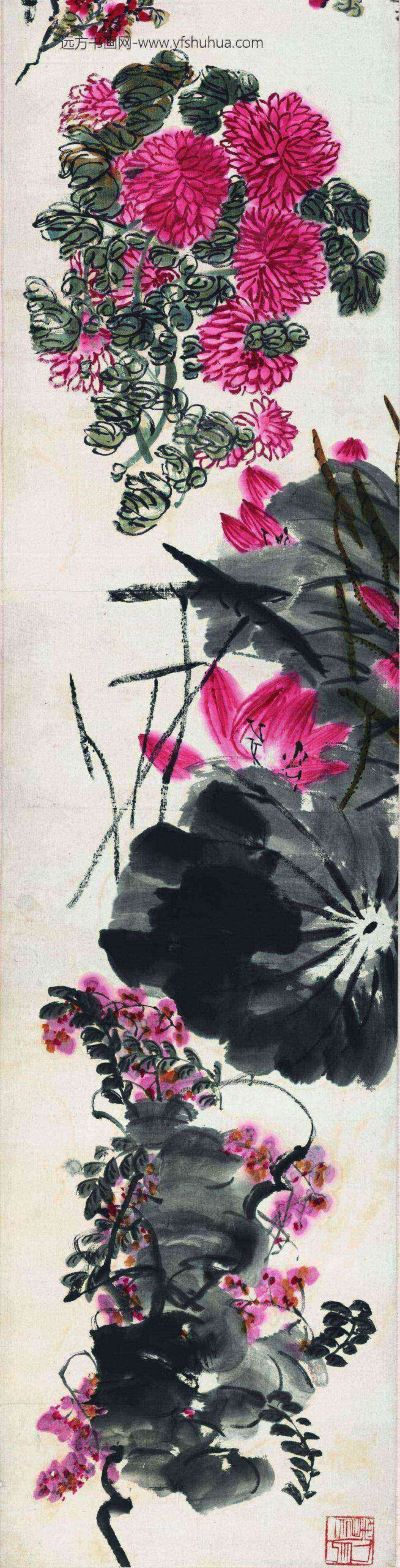 齐白石_折枝花卉卷_
