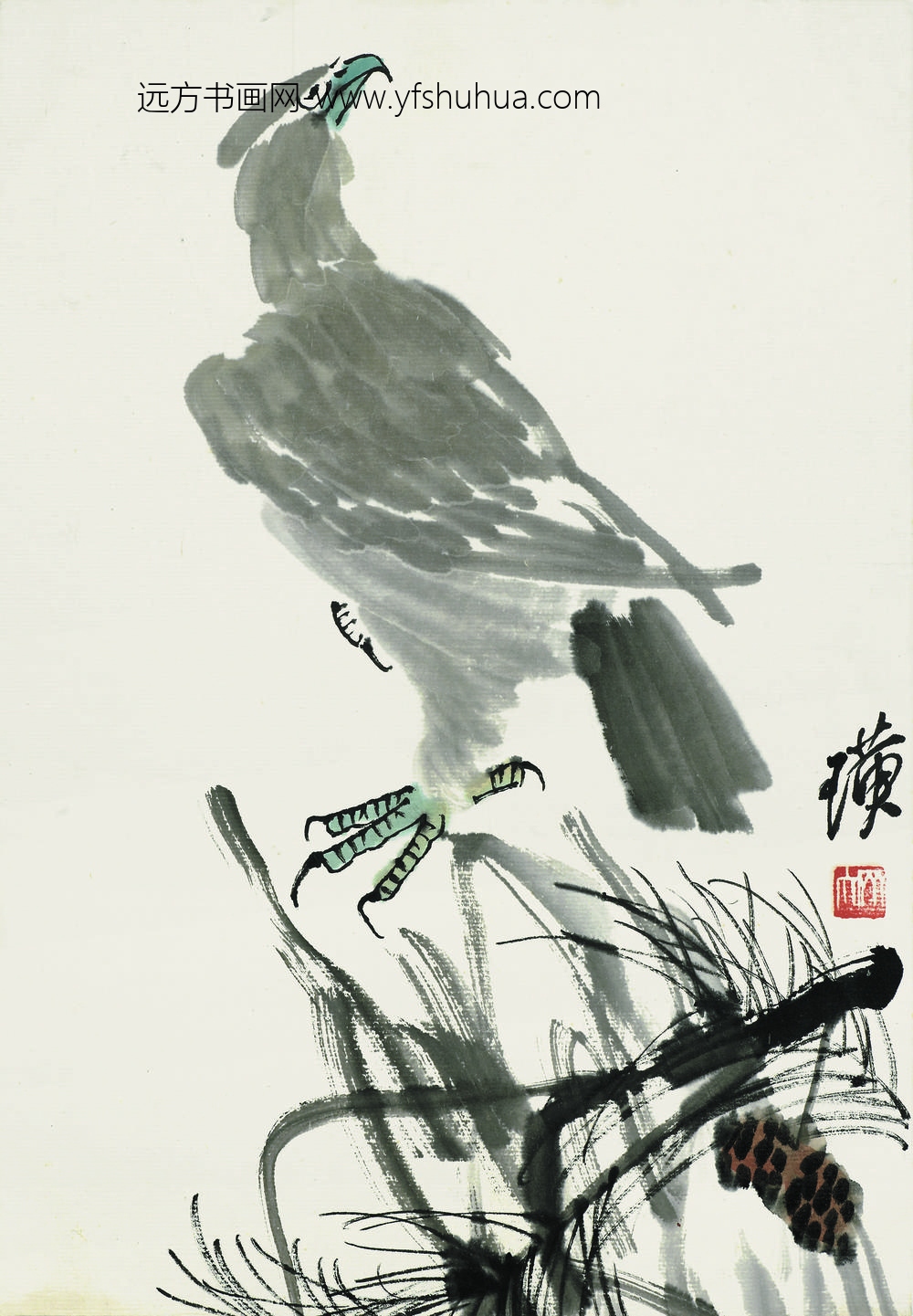 齐白石_松鹰图-