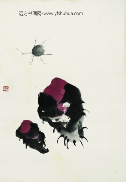 齐白石 知足常乐（蜘蛛蟾蜍图）.jpg