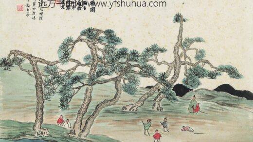 齐白石 石门二十四景图 松山竹马图.jpg