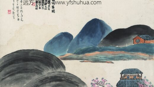 齐白石 石门二十四景图 棣楼吹笛图.jpg