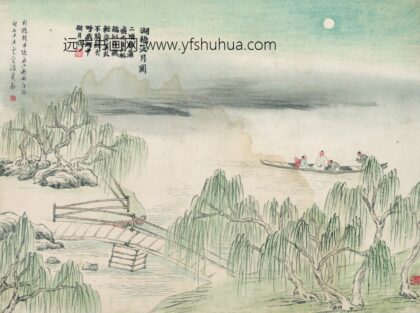齐白石 石门二十四景图 湖桥泛月图.jpg