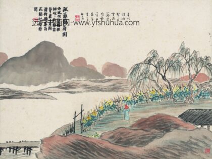 齐白石 石门二十四景图 疏篱对菊图.jpg
