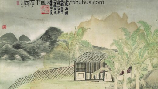 齐白石 石门二十四景图 蕉窗夜雨图.jpg
