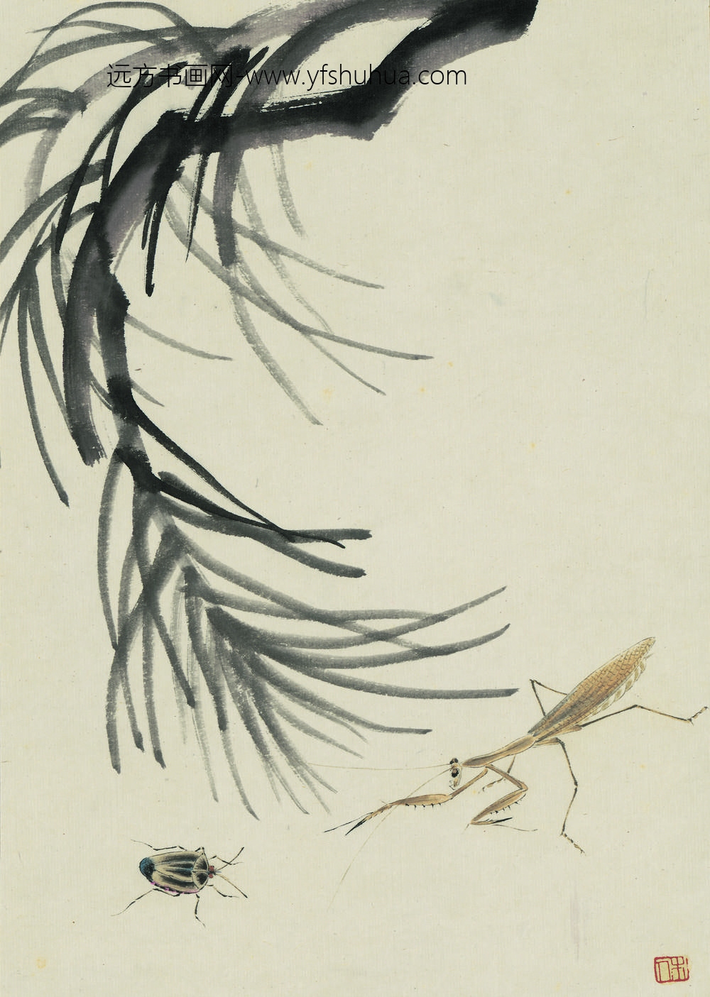 齐白石_花卉虫草图册二十开 ()