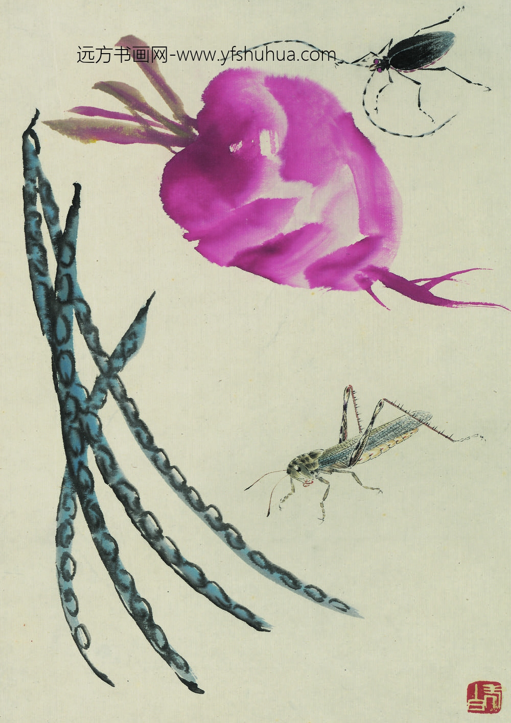 齐白石_花卉虫草图册二十开 ()