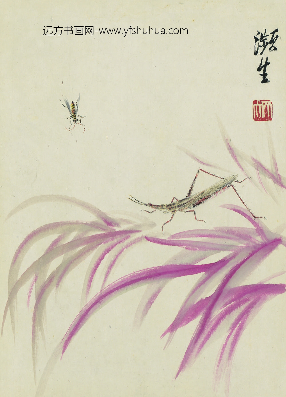 齐白石_花卉虫草图册二十开 ()