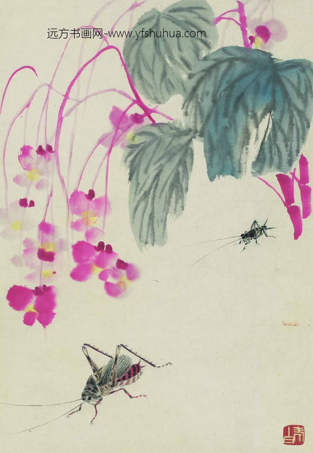 齐白石_花卉虫草图册二十开 ()