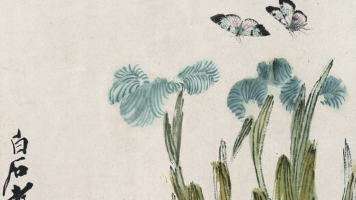 齐白石 花果草虫册 幽兰蝴蝶图.jpg