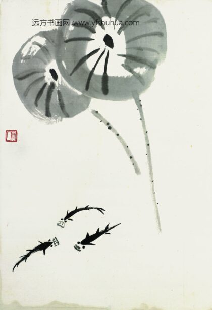 齐白石 荷叶小鱼.jpg